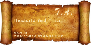 Theobald Amália névjegykártya